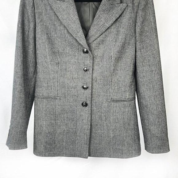 Seventy 4 button Suit - Windowpane/Micro-houndstooth, Grey/black, 70% off - Picture 2 of 8